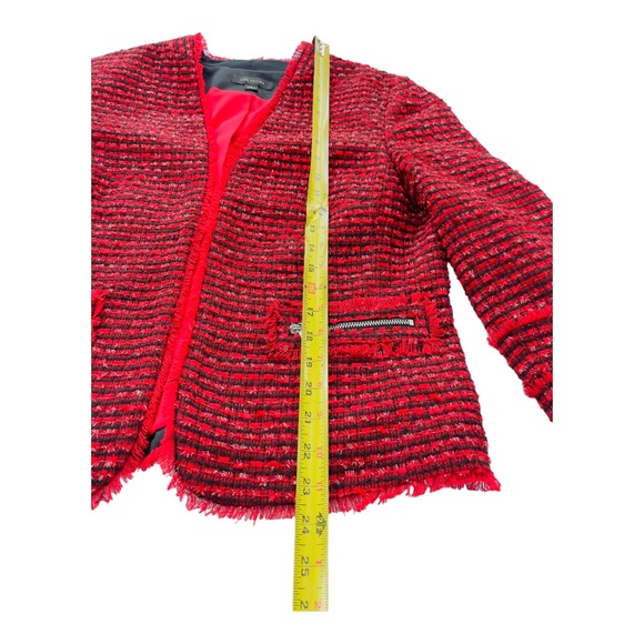 Ann Taylor red 2pc Set Sleeveless Shift Tweed Dress with Longsleeve Jacket - Picture 10 of 12